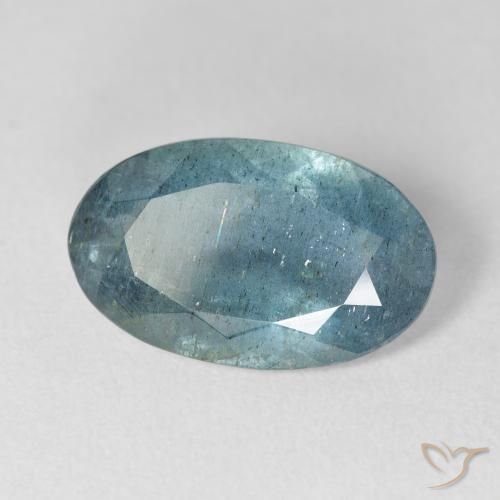Aigue-marine bleue naturelle coupe ovale, 5,60 ct, VS-SI