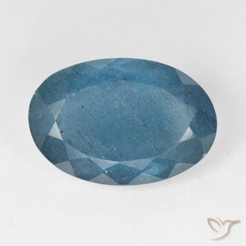 Bleu vert Bleu marine profond naturelle ovale, 13.16 ct, VS-SI