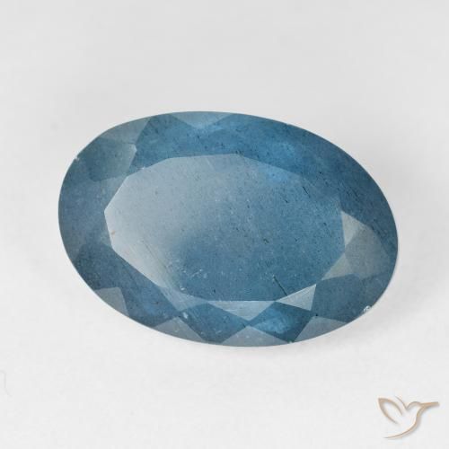 Bleu vert Bleu marine profond naturelle ovale, 13.16 ct, VS-SI
