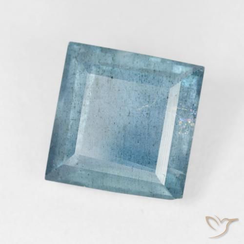 Bleu vert Bleu clair naturelle Carré, 4.70 ct, VS-SI