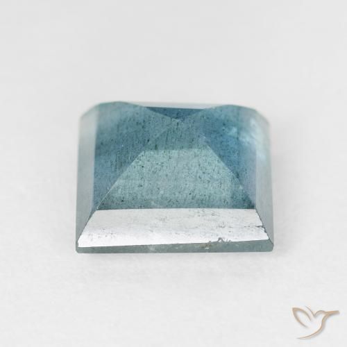 Bleu vert Bleu clair naturelle Carré, 4.70 ct, VS-SI