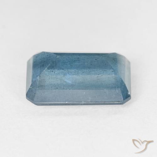 Bleu vert Bleu moyen naturelle Octogone / coupe Émeraude, 6.20 ct, VS-SI