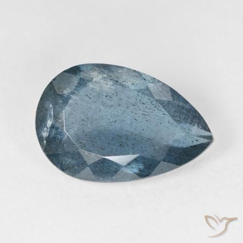 Aigue-marine bleue naturelle en forme de poire, 6,78 ct, VS-SI
