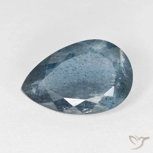 Aigue-marine bleue naturelle en forme de poire, 6,78 ct, VS-SI
