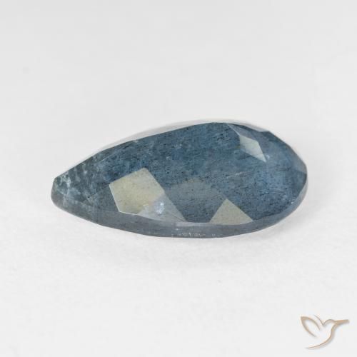 Aigue-marine bleue naturelle en forme de poire, 6,78 ct, VS-SI