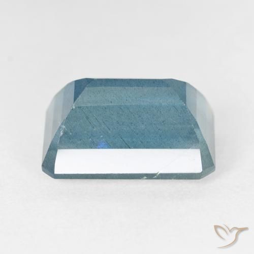 Bleu vert Bleu aquatique argent intense naturelle Octogone / coupe Émeraude, 9.93 ct, VS-SI