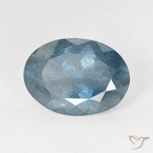Aigue-marine bleue naturelle coupe ovale, 5,08 ct, VS-SI