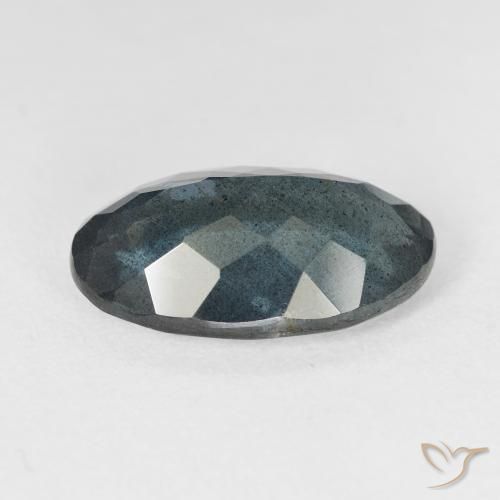 Aigue-marine bleue naturelle coupe ovale, 7,33 ct, VS-SI
