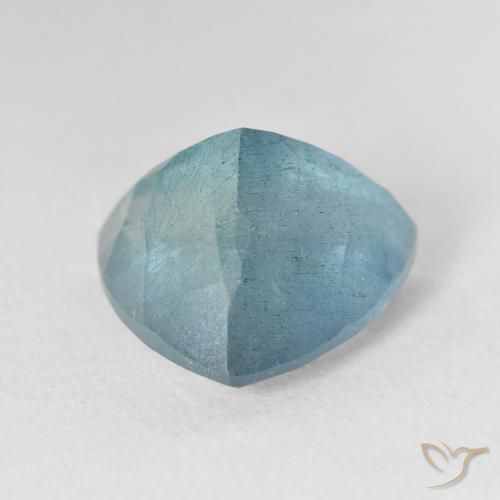 Bleu vert Bleu verdâtre léger naturelle Trillion, 6.80 ct, VS-SI