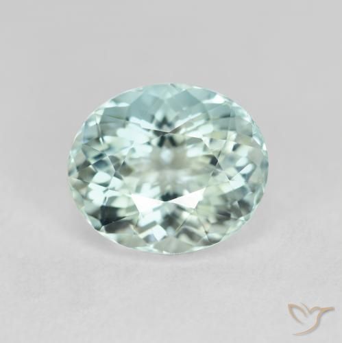 2.03ct Naturel Vert bleu très clair Bleu vert, ovale, VVS-VS