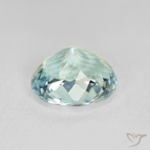 Bleu vert Vert bleu très clair naturelle ovale, 2.03 ct, VVS-VS