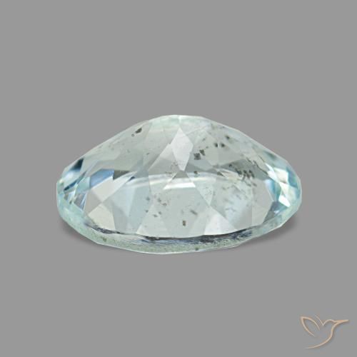 Aigue-marine bleue naturelle coupe ovale, 1,15 ct, VS