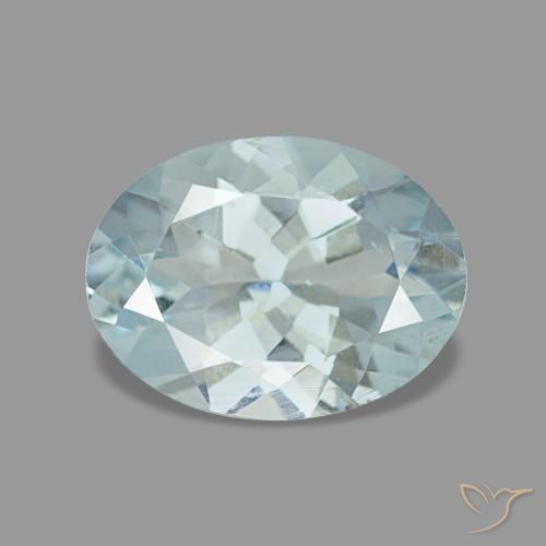 Aigue-marine bleue de 1,08 ct, ovale, VS