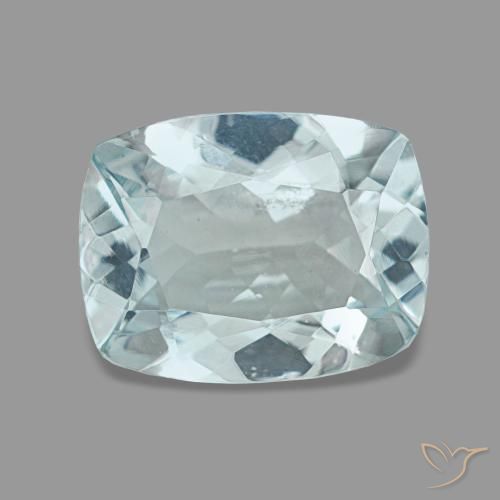 Aigue-marine turquoise naturelle coupe coussin, 1,54 ct, VVS-VS
