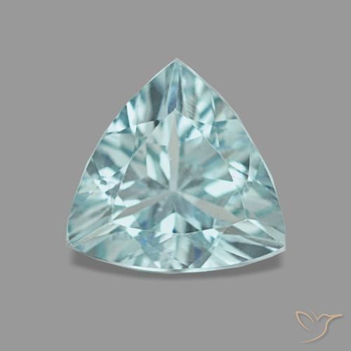 Aigue-marine turquoise naturelle trillion, 0,93 ct, VVS