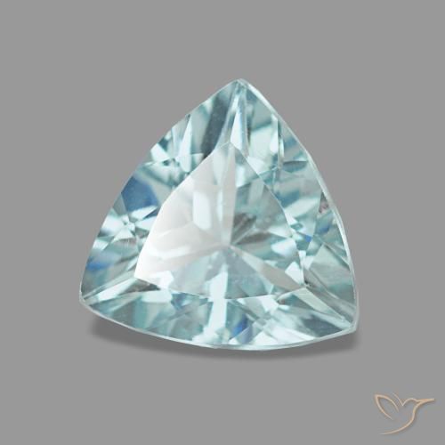 Aigue-marine turquoise naturelle trillion, 0,93 ct, VVS