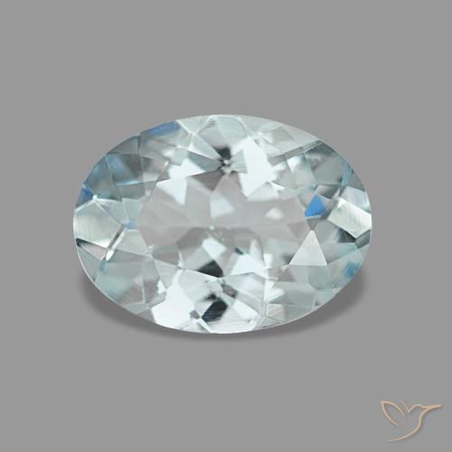 Aigue-marine turquoise de 0,96 ct, ovale, VVS