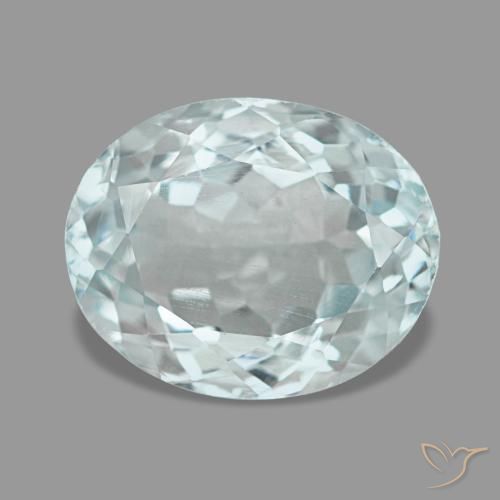 Aigue-marine turquoise naturelle coupe ovale, 2,61 ct, VS