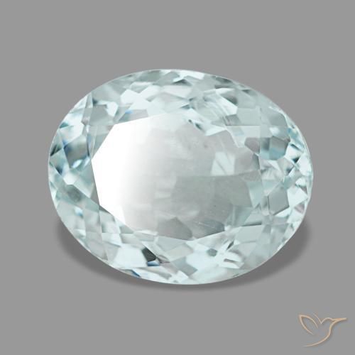Aigue-marine turquoise naturelle coupe ovale, 2,61 ct, VS