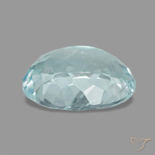 Aigue-marine turquoise naturelle coupe ovale, 2,61 ct, VS