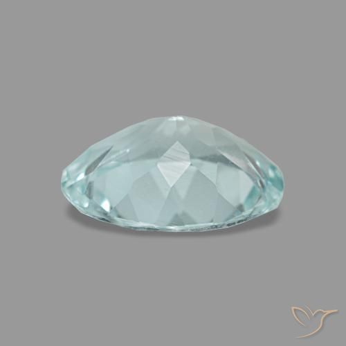 Aigue-marine turquoise naturelle coupe ovale, 0,93 ct, VVS
