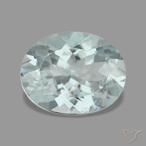 Aigue-marine turquoise naturelle coupe ovale, 2,23 ct, VVS