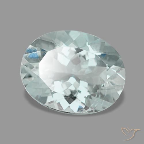Aigue-marine turquoise naturelle coupe ovale, 2,23 ct, VVS
