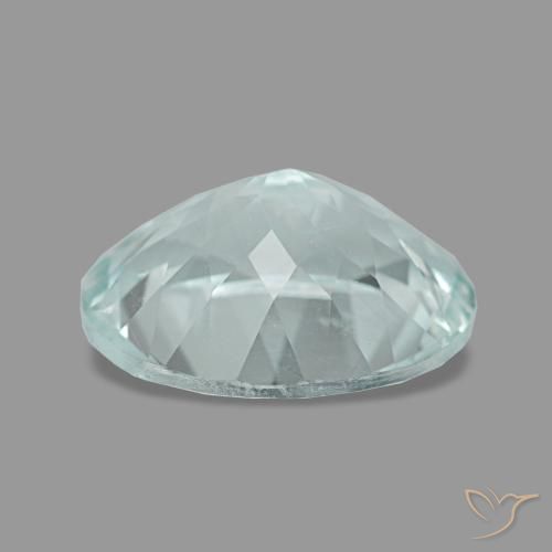 Aigue-marine turquoise naturelle coupe ovale, 2,23 ct, VVS