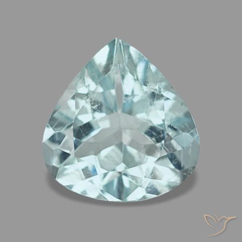 Aigue-marine bleue naturelle en forme de poire, 1,29 ct, VS