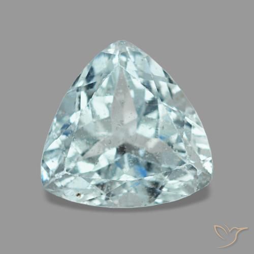 Aigue-marine bleue naturelle trillion, 1,15 ct, VS