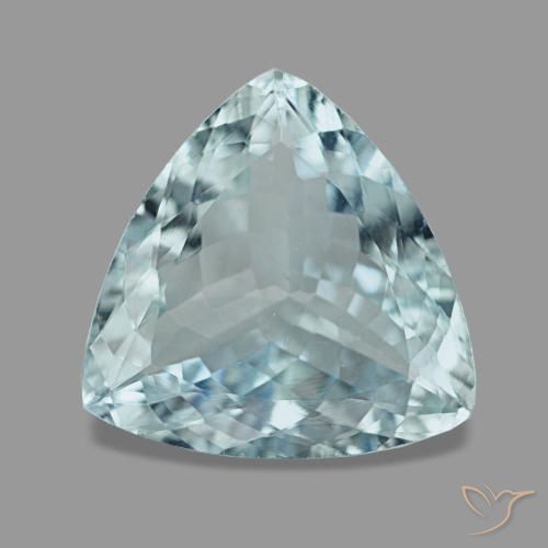Aigue-marine bleue de 2,17 ct, trillion, VVS