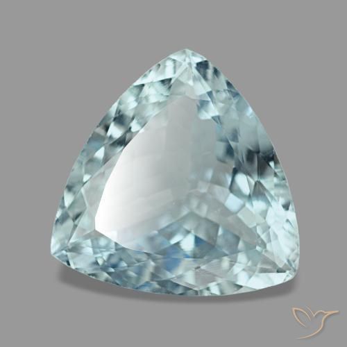Aigue-marine bleue naturelle trillion, 2,17 ct, VVS