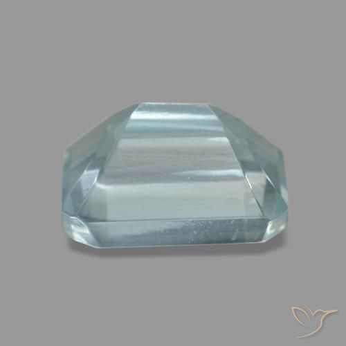 Aigue-marine bleue naturelle taille émeraude, 1,60 ct, VVS