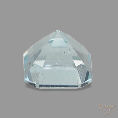 Aigue-marine bleue naturelle taille émeraude, 1,06 ct, VS