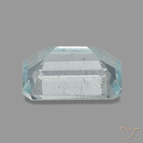Aigue-marine bleue naturelle taille émeraude, 1,45 ct, VS