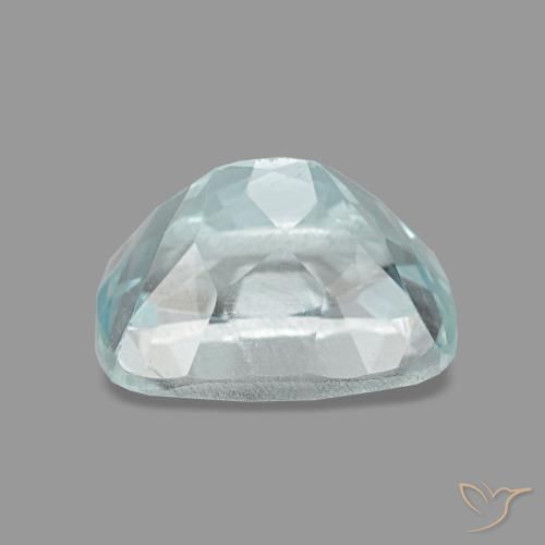 Aigue-marine bleue naturelle coupe coussin, 1,18 ct, VS