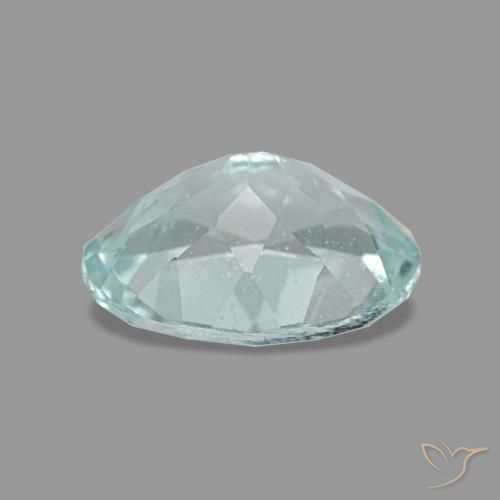 Aigue-marine bleue naturelle coupe ovale, 1,13 ct, VS