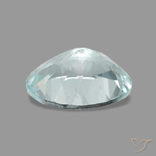 Aigue-marine bleue naturelle coupe ovale, 1,05 ct, VS