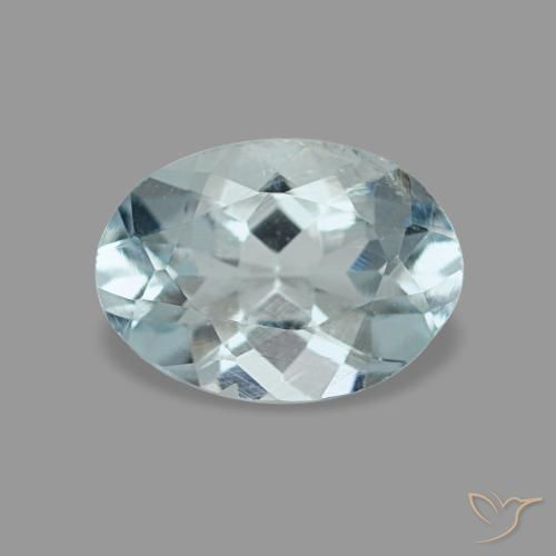 Aigue-marine turquoise naturelle coupe ovale, 0,65 ct, VVS-VS