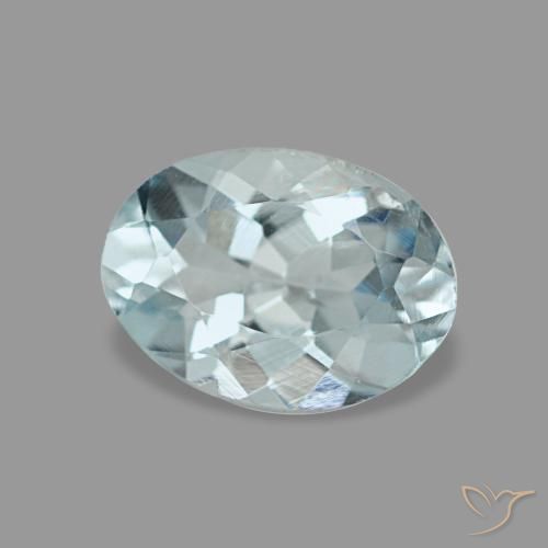 Aigue-marine turquoise naturelle coupe ovale, 0,65 ct, VVS-VS