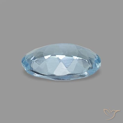 Aigue-marine bleue naturelle coupe ovale, 0,62 ct, VVS-VS