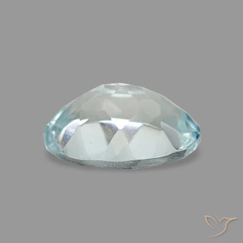Aigue-marine bleue naturelle coupe ovale, 0,61 ct, VVS