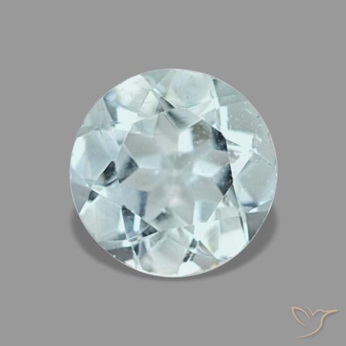 Aigue-marine bleue naturelle coupe roude, 1,15 ct, VS
