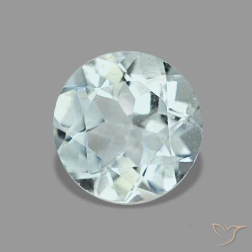 Aigue-marine bleue naturelle coupe roude, 1,15 ct, VS