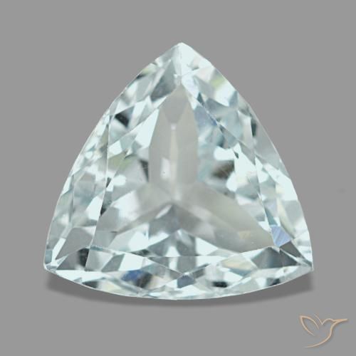 Aigue-marine bleue naturelle trillion, 2,74 ct, VS