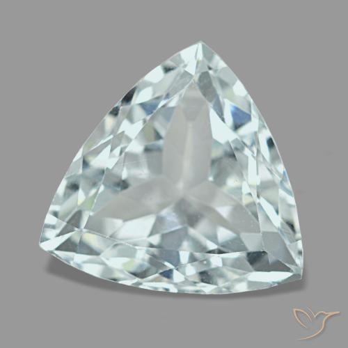 Aigue-marine bleue naturelle trillion, 2,74 ct, VS