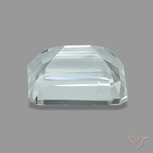 Aigue-marine bleue naturelle taille émeraude, 1,67 ct, VS
