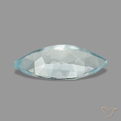 Aigue-marine bleue naturelle marquise, 0,92 ct, VS