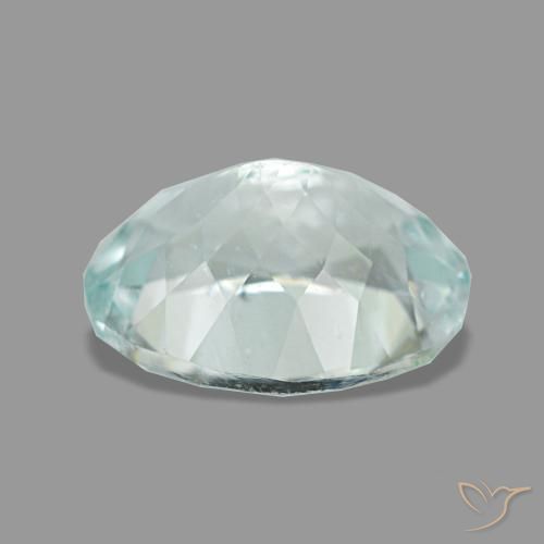 Aigue-marine bleue naturelle coupe ovale, 1,78 ct, VS