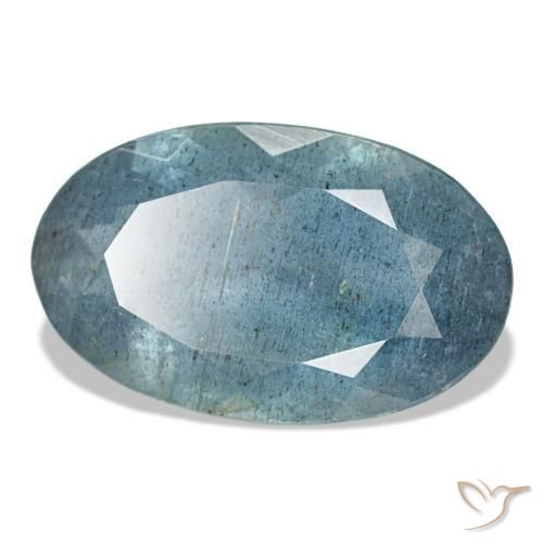 Aigue-marine bleue naturelle coupe ovale, 5,60 ct, VS-SI